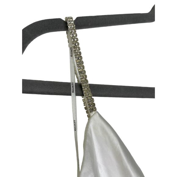 Elliatt X Revolve Jacinda Mini Dress Satin Rhinestone Straps Bridal Party Sz L - Picture 8 of 15